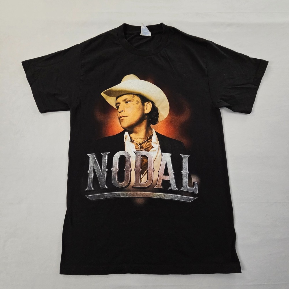 Christian Nodal Pa'l Cora Tour Black Short Sleeve Cotton T-Shirt Men's S